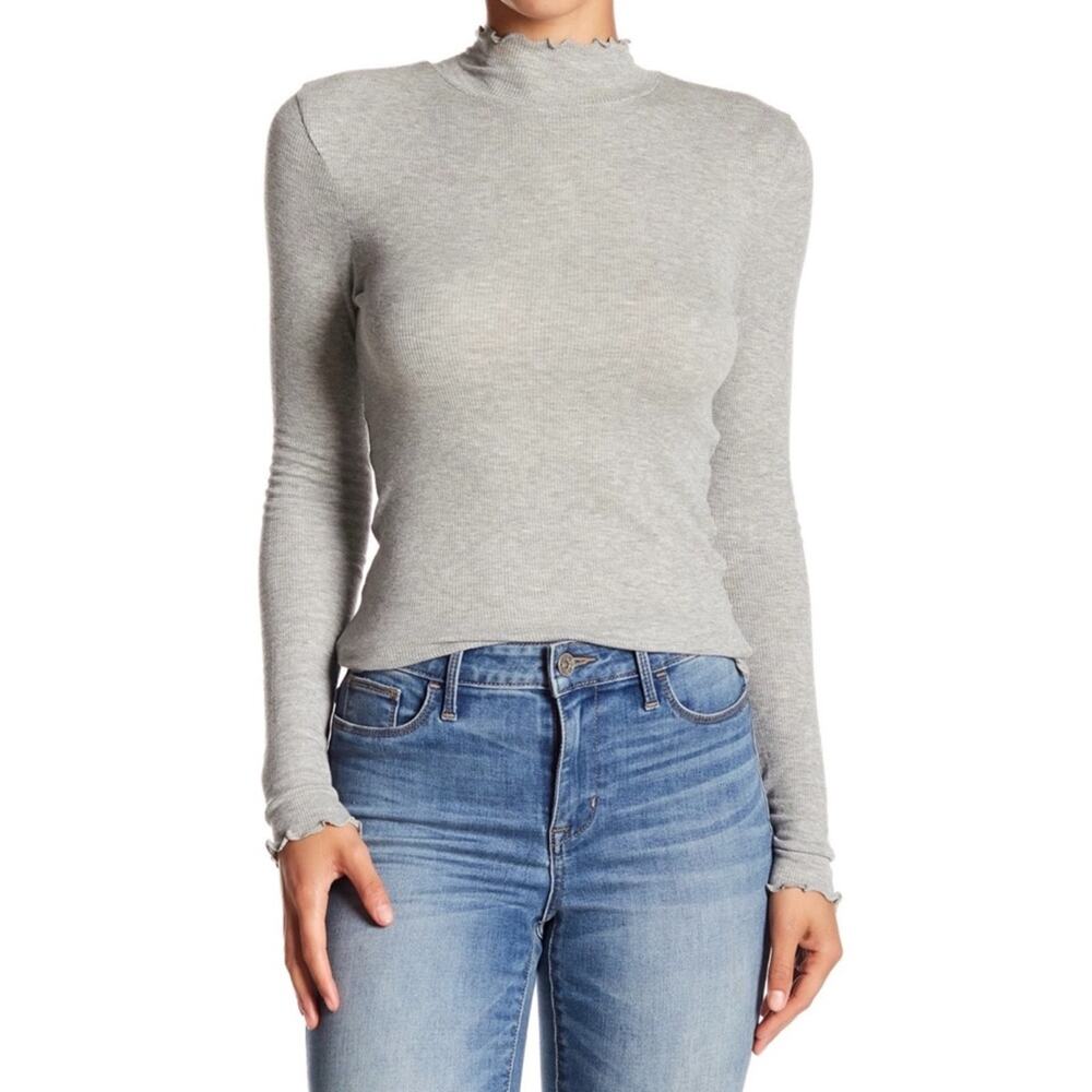 Nordstrom Rack Abound Lettuce Edged Turtleneck Size Large